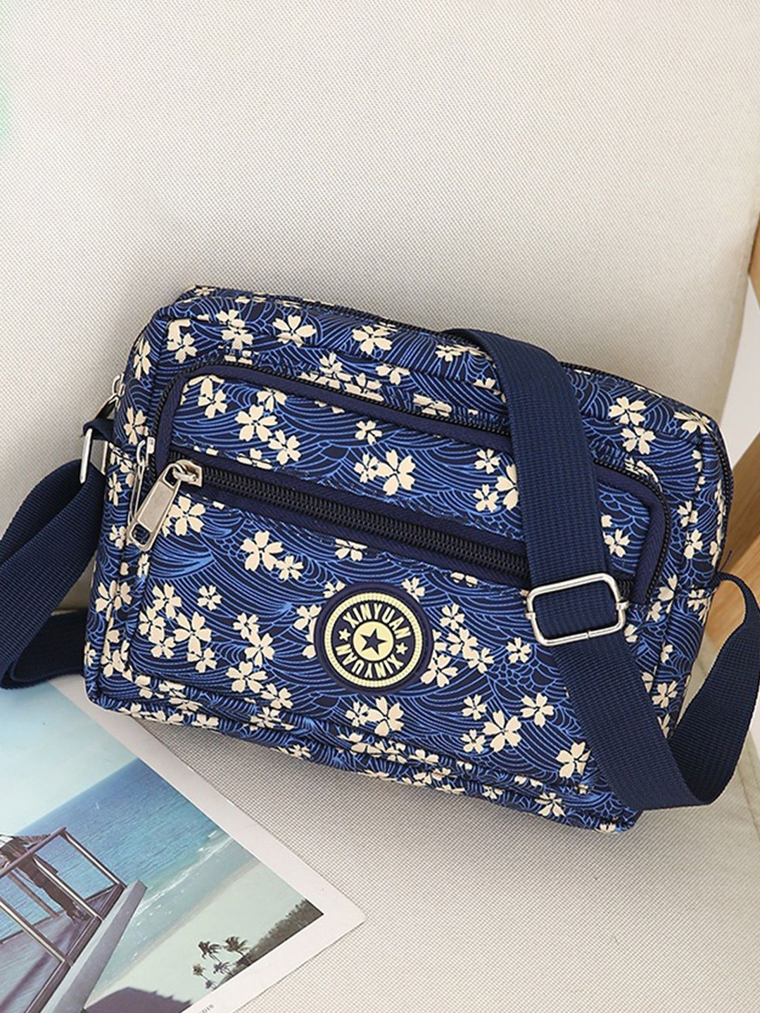 MOMISY Women Floral Printed Crossbody Sling Bag
