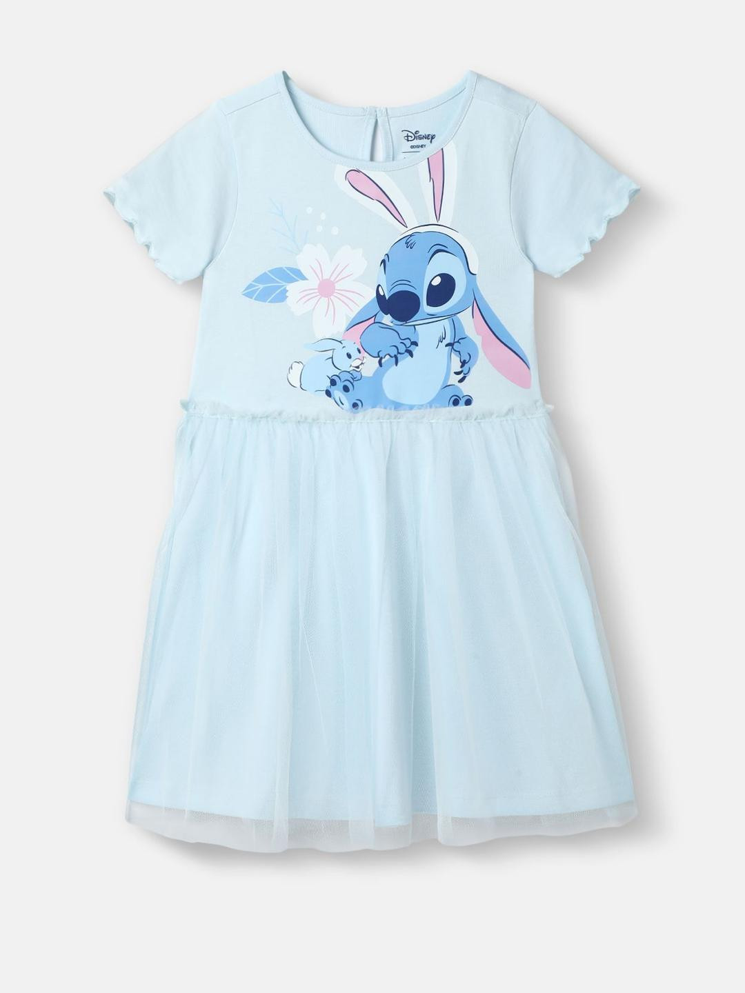 Nauti Nati Girls Lilo & Stitch Graphic Mesh Dress