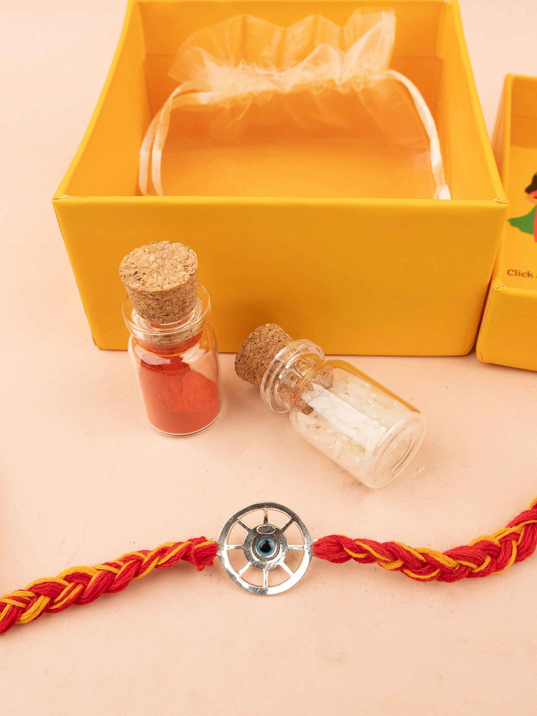 Shyle 925 Sterling Silver Adya Fine Evil Eye Rakhi