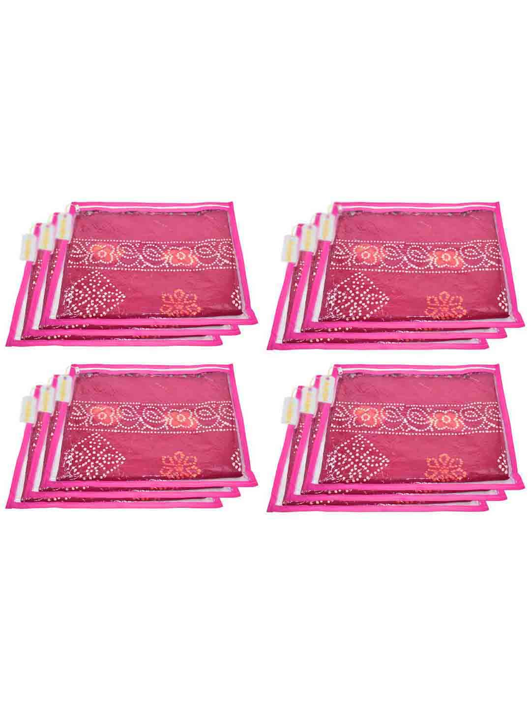 Ajabh Pink & Transparent 12 Pieces Multi-Utility Organisers