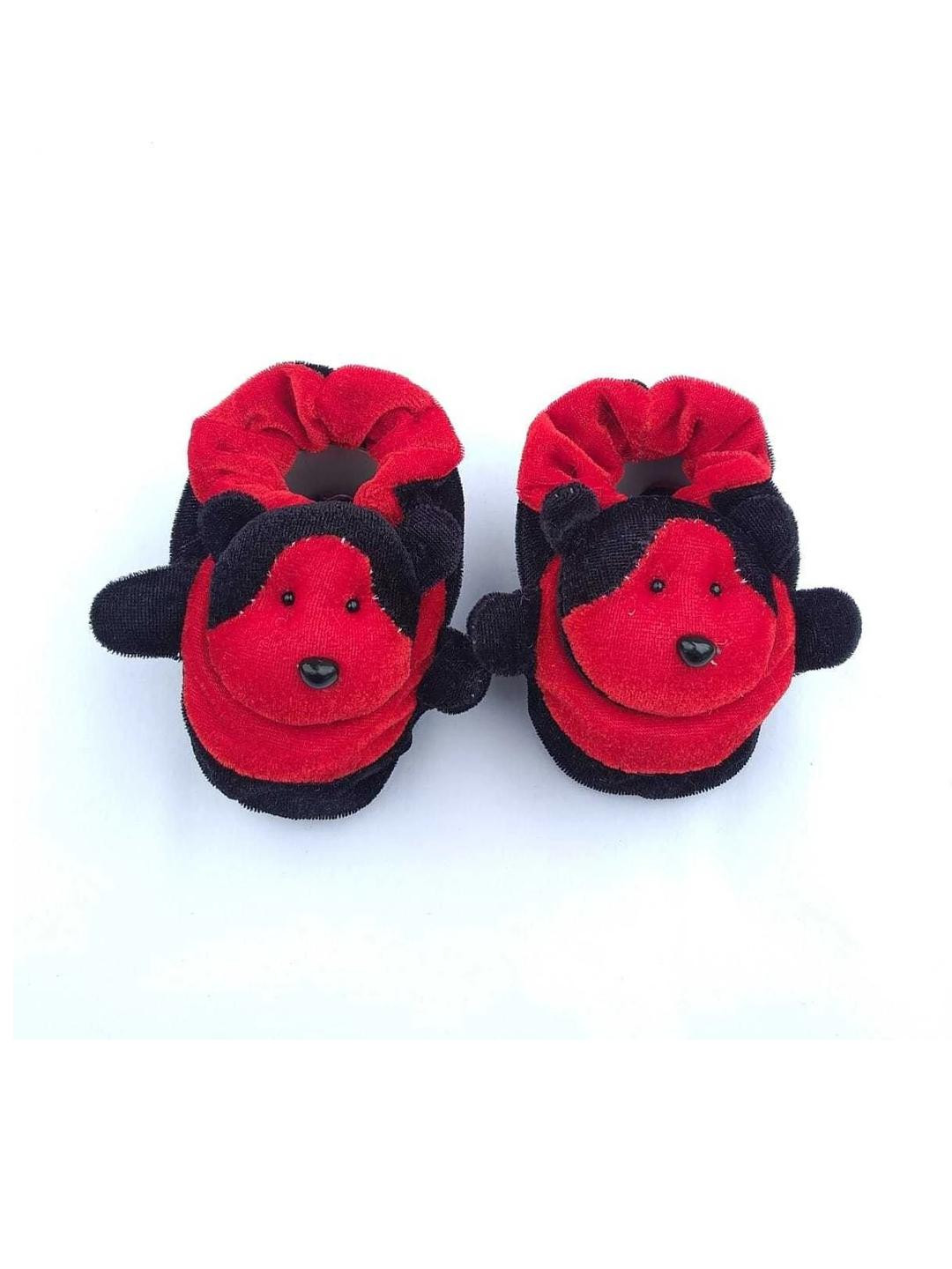 LMN CHILD CARE Kids Red Cartoon Character Cotton Booties