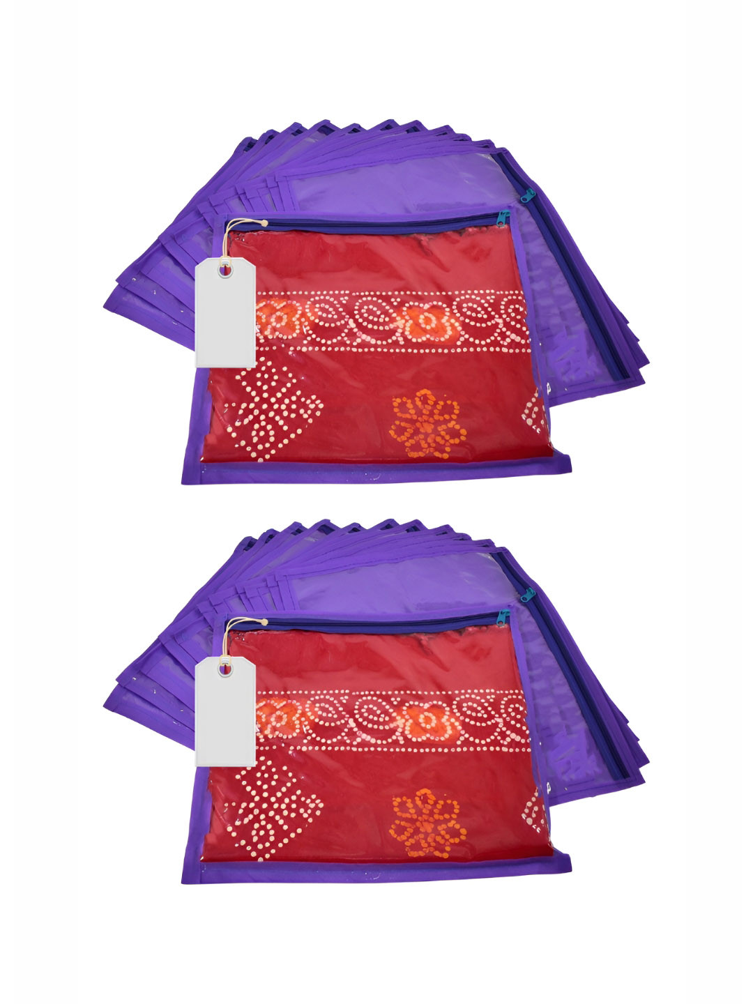 Ajabh Purple 24 Pieces Regular Multi-Utility Garment Cover Bag Organisers