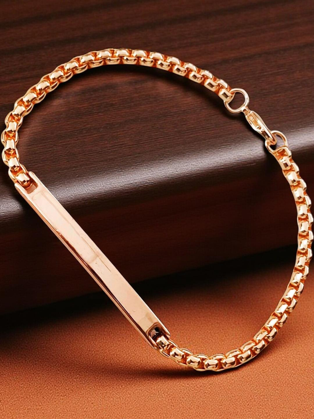 Sullery Men Rose Gold-Plated Link Bracelet