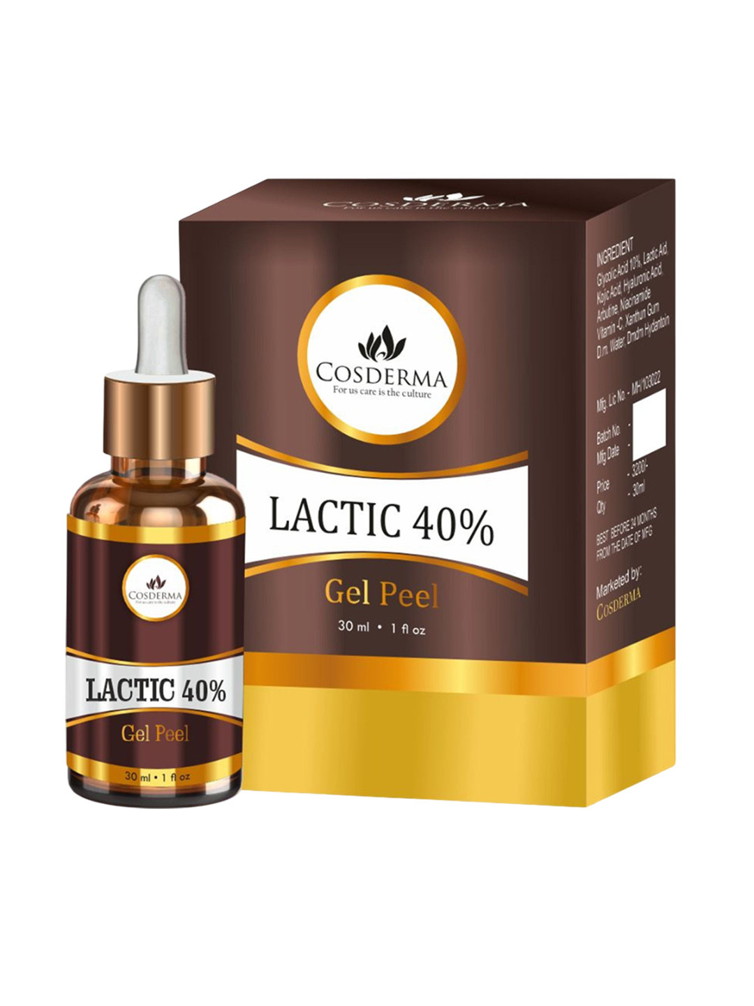 COSDERMA Lactic 40% Gel Peel With Vitamin C 10% - 30 ml