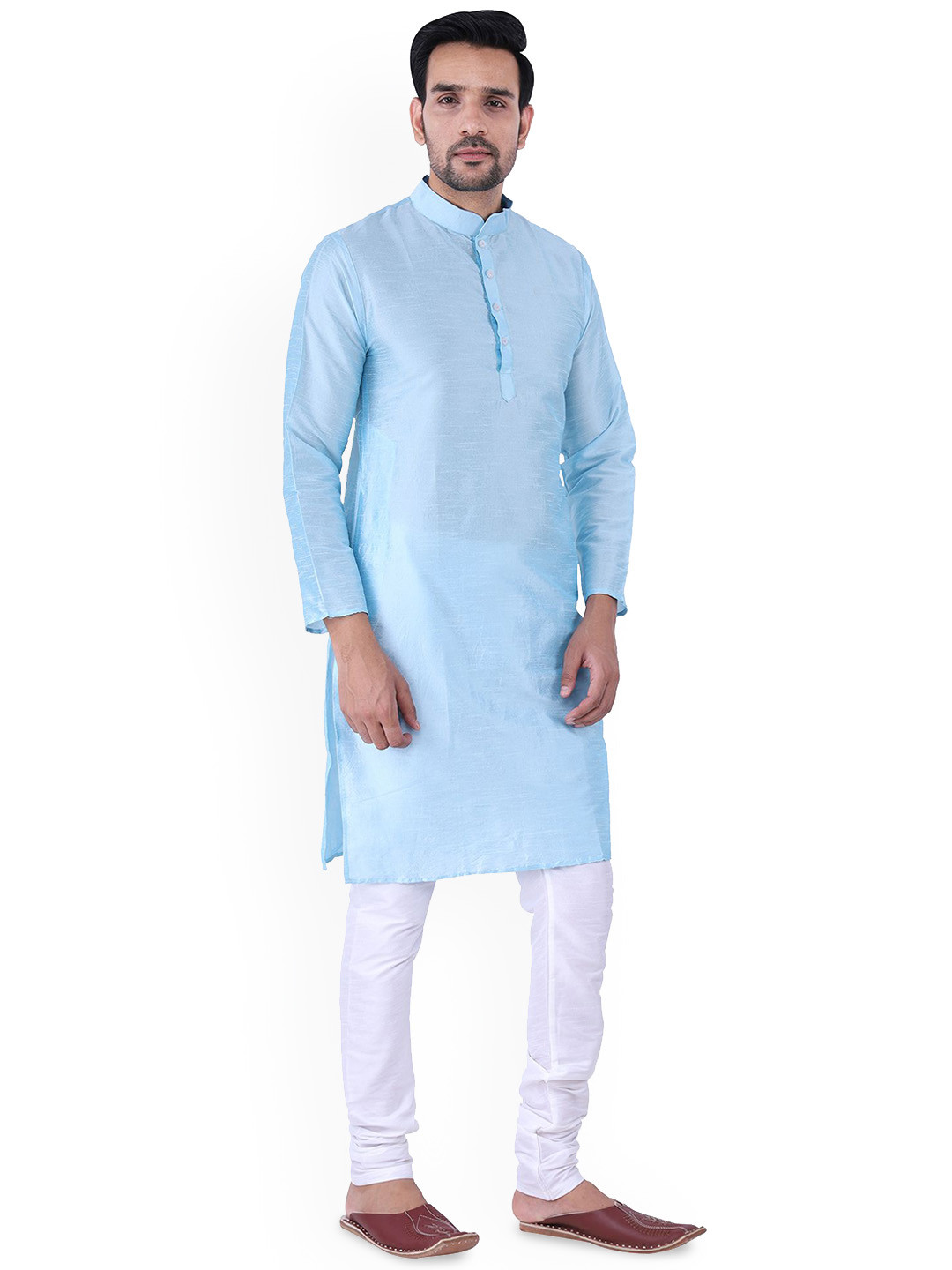 Sadree Men Solid Kurta with Churidar