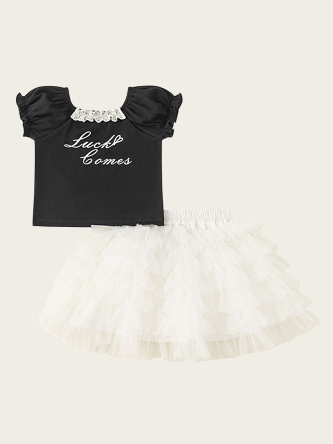 LULU & SKY Girls Tiered Tulle Mini Skirt