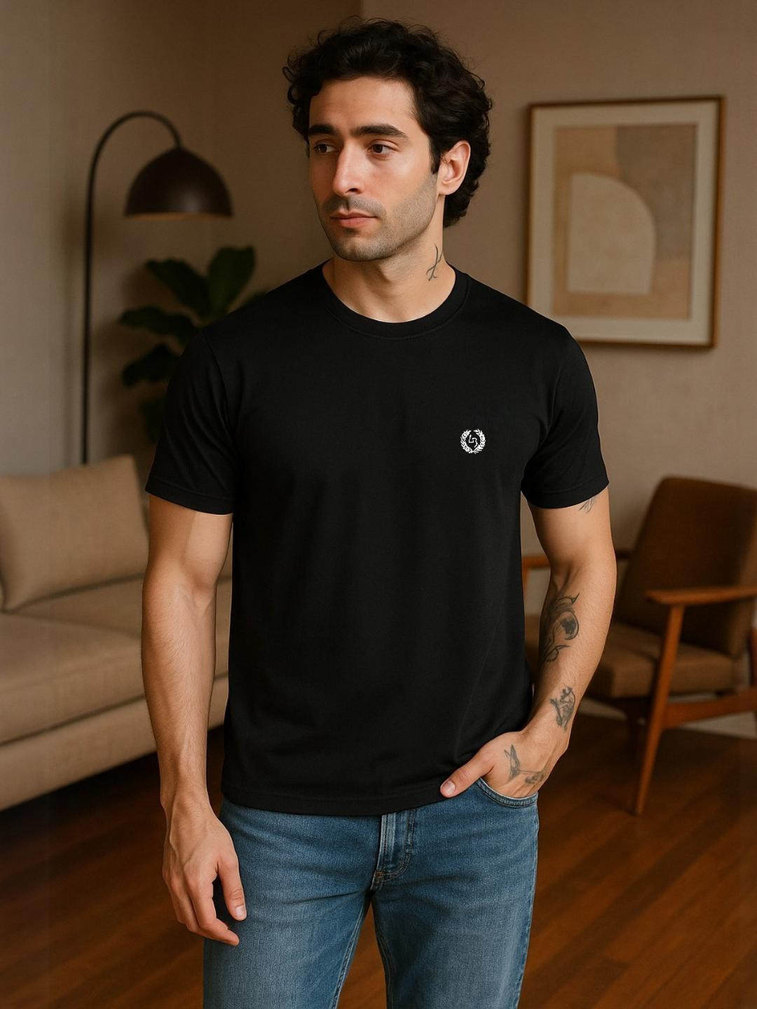 LEE BONEE Men Black Tshirts