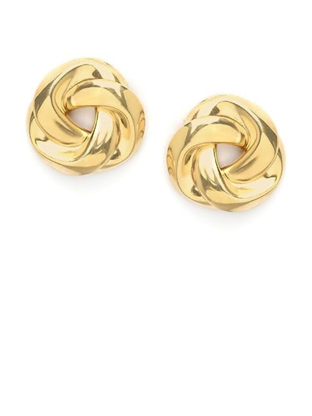Beauty Flow Gold-Plated Stainless Steel Contemporary Studs