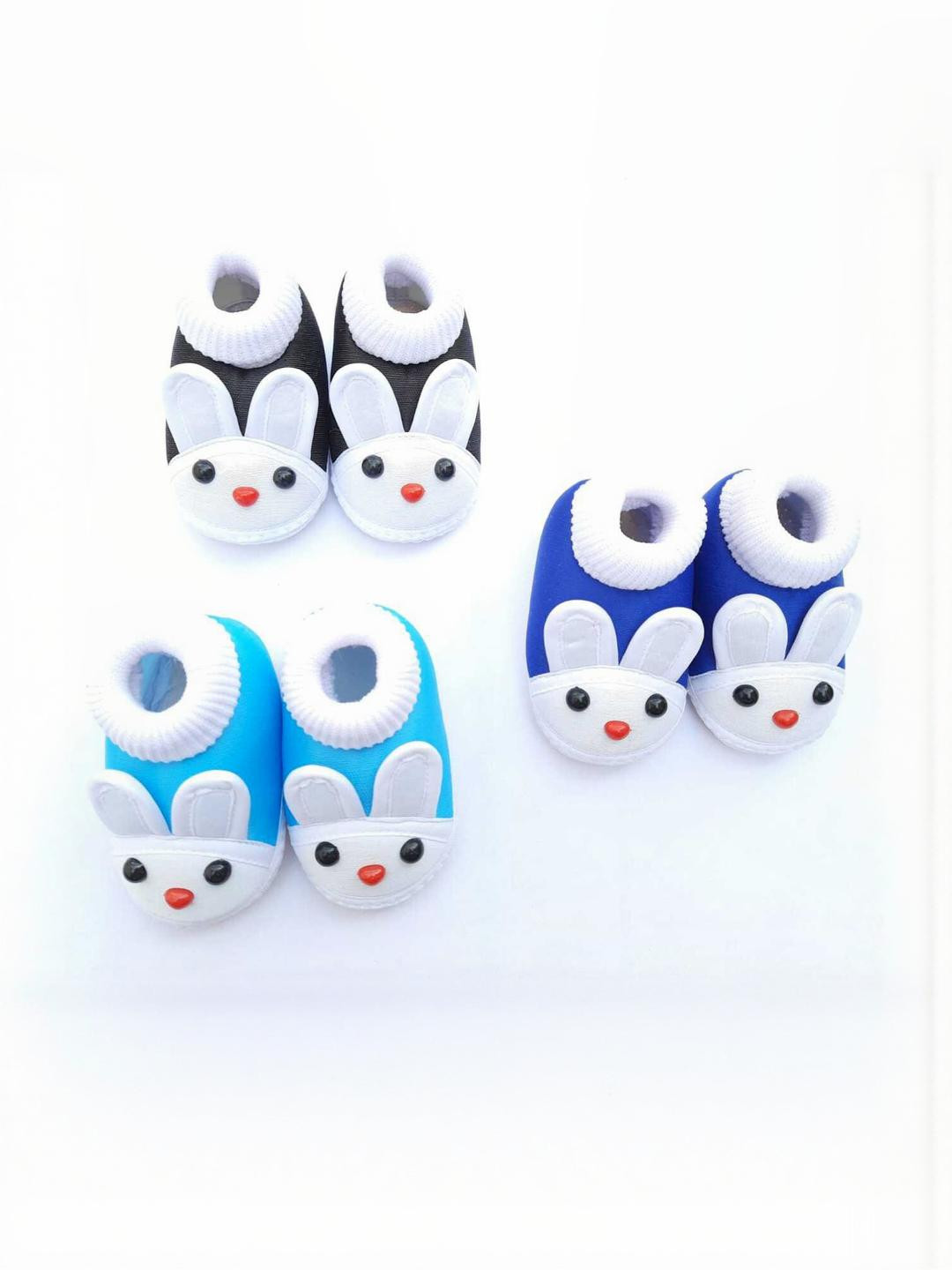 LMN CHILD CARE Pack Of 3  Kids Cotton Booties