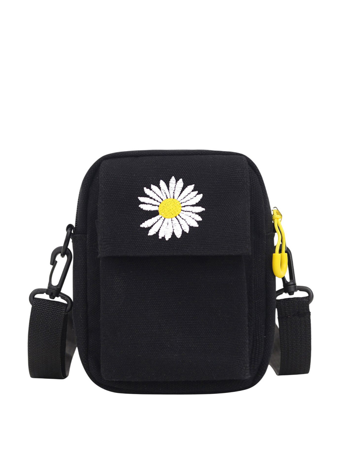 MOMISY Floral Printed Oversized Canvas Crossbody Sling Bag