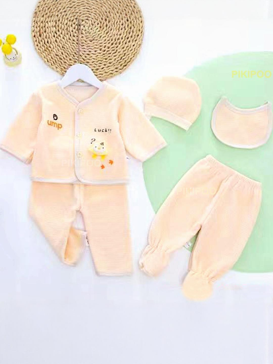 BABY LOOKS Kids-Unisex Yellow Wool Blend Clothing Set
