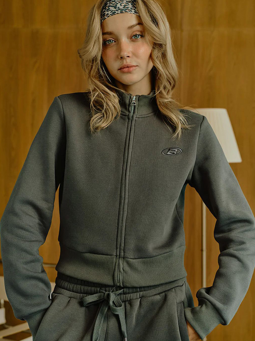 Bonkers Corner Women Mock Collar Solid Casual Bomber