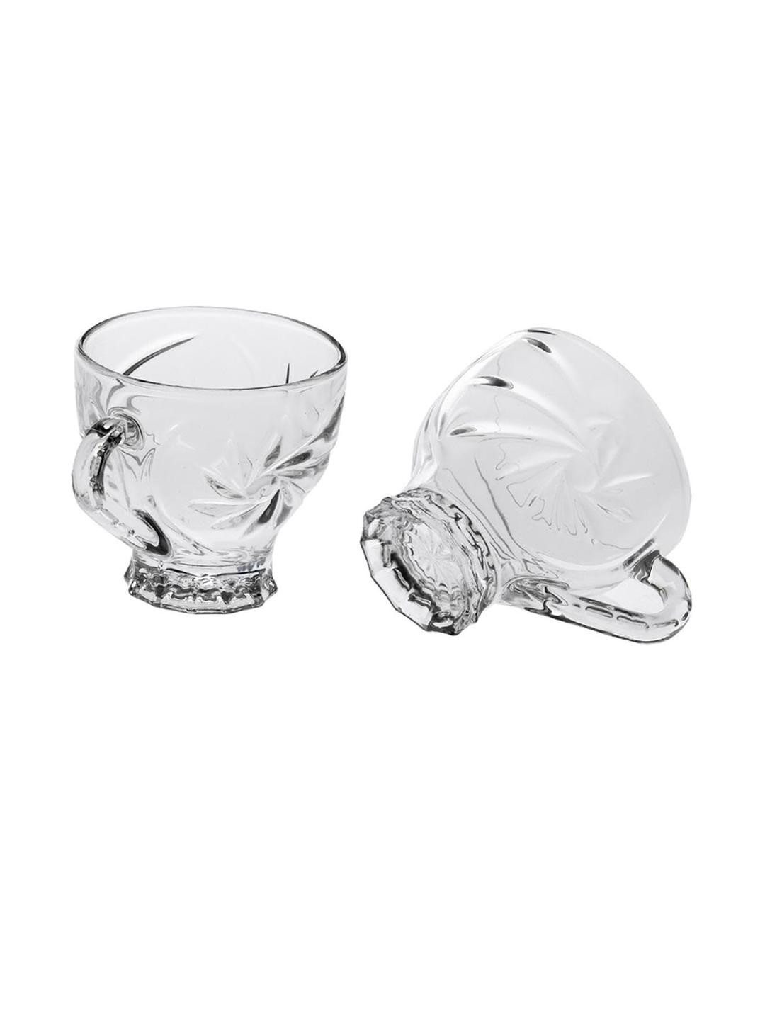 Somil Glass Tea Cup, Set of 2-cp40, Clear, 330 Ml