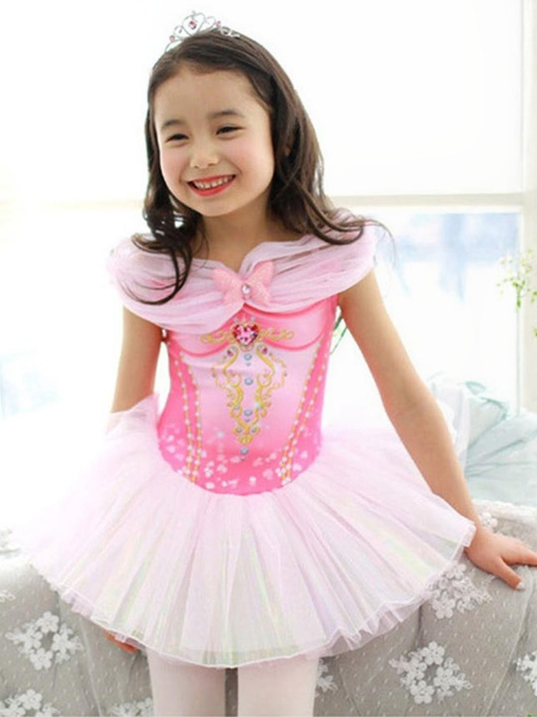 LULU & SKY Girls Printed Butterfly Applique Tulle Fit & Flare Dress