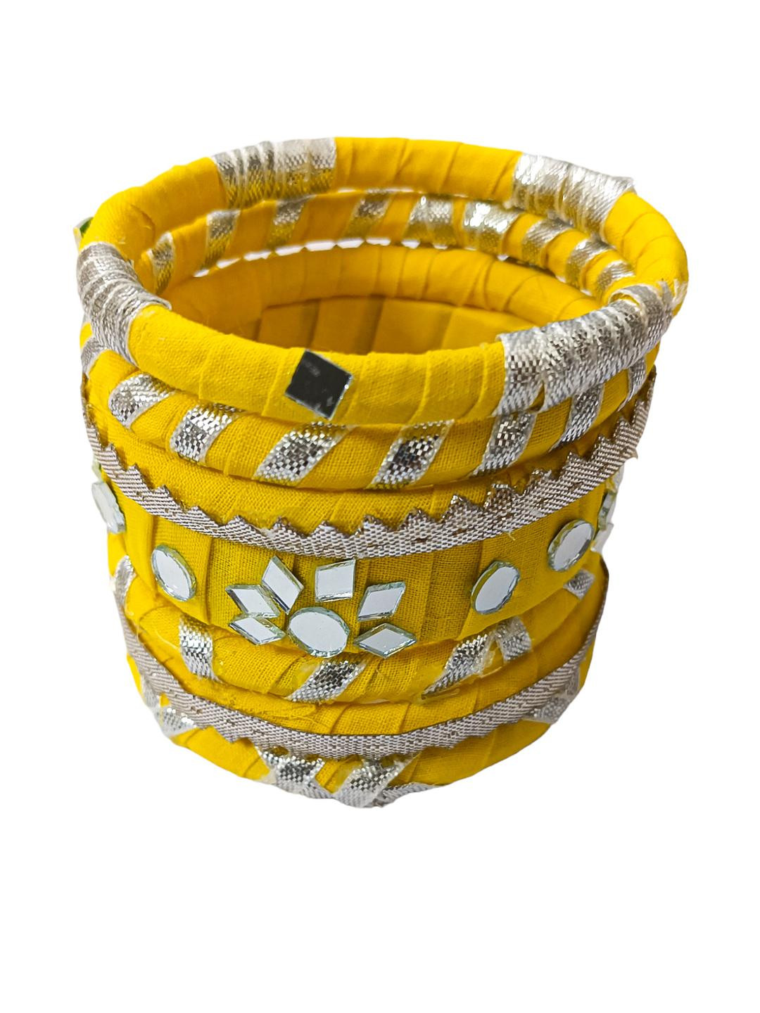 SOUNDARYA BOUTIQUE Yellow Alloy boho  Bangle