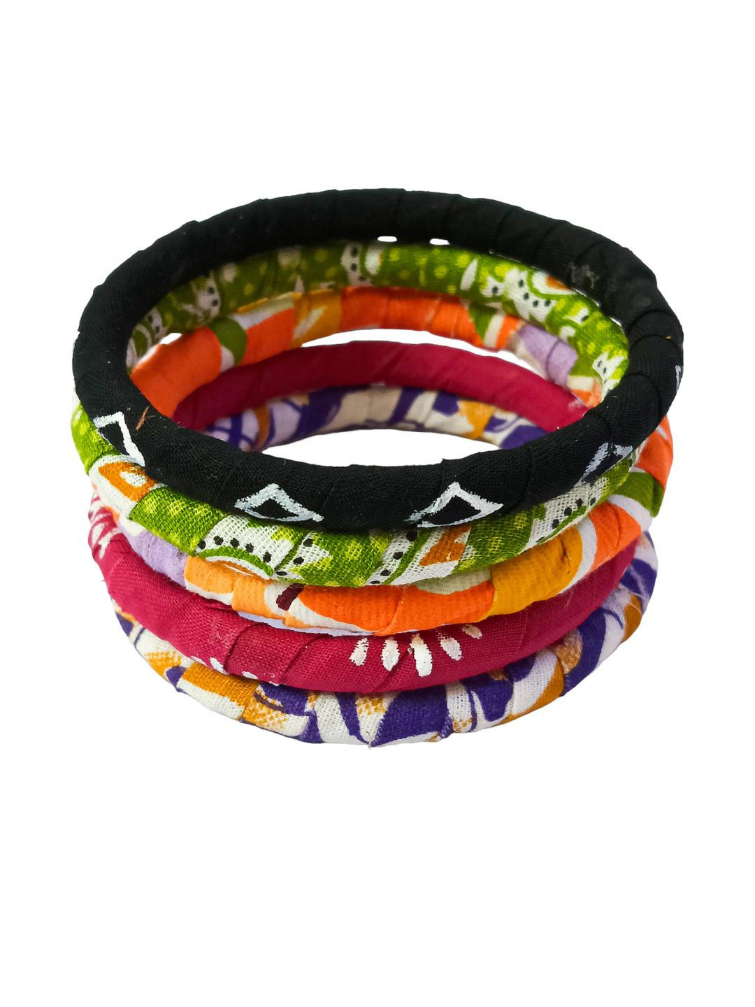 SOUNDARYA BOUTIQUE Set Of 5 Handcrafted designer boho bangles set
