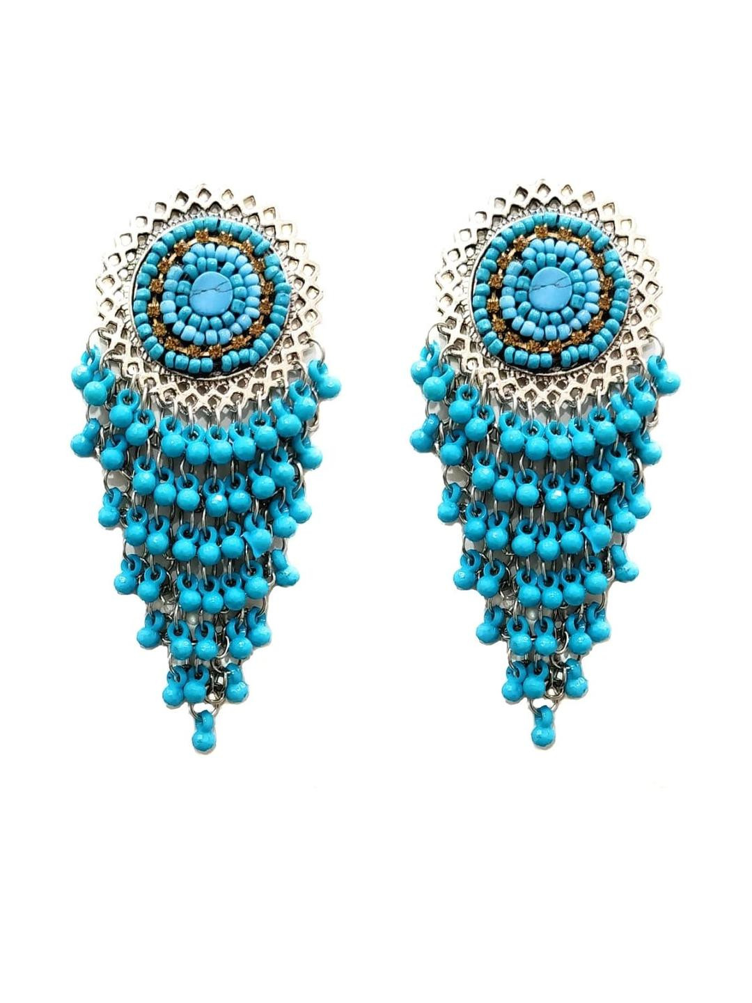 Bevy Pearls Girls Teal Earrings