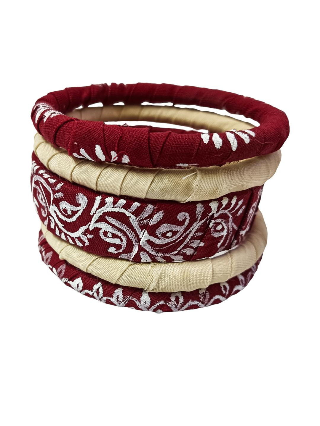 SOUNDARYA BOUTIQUE Set Of 5 Handcrafted designer boho bangles set