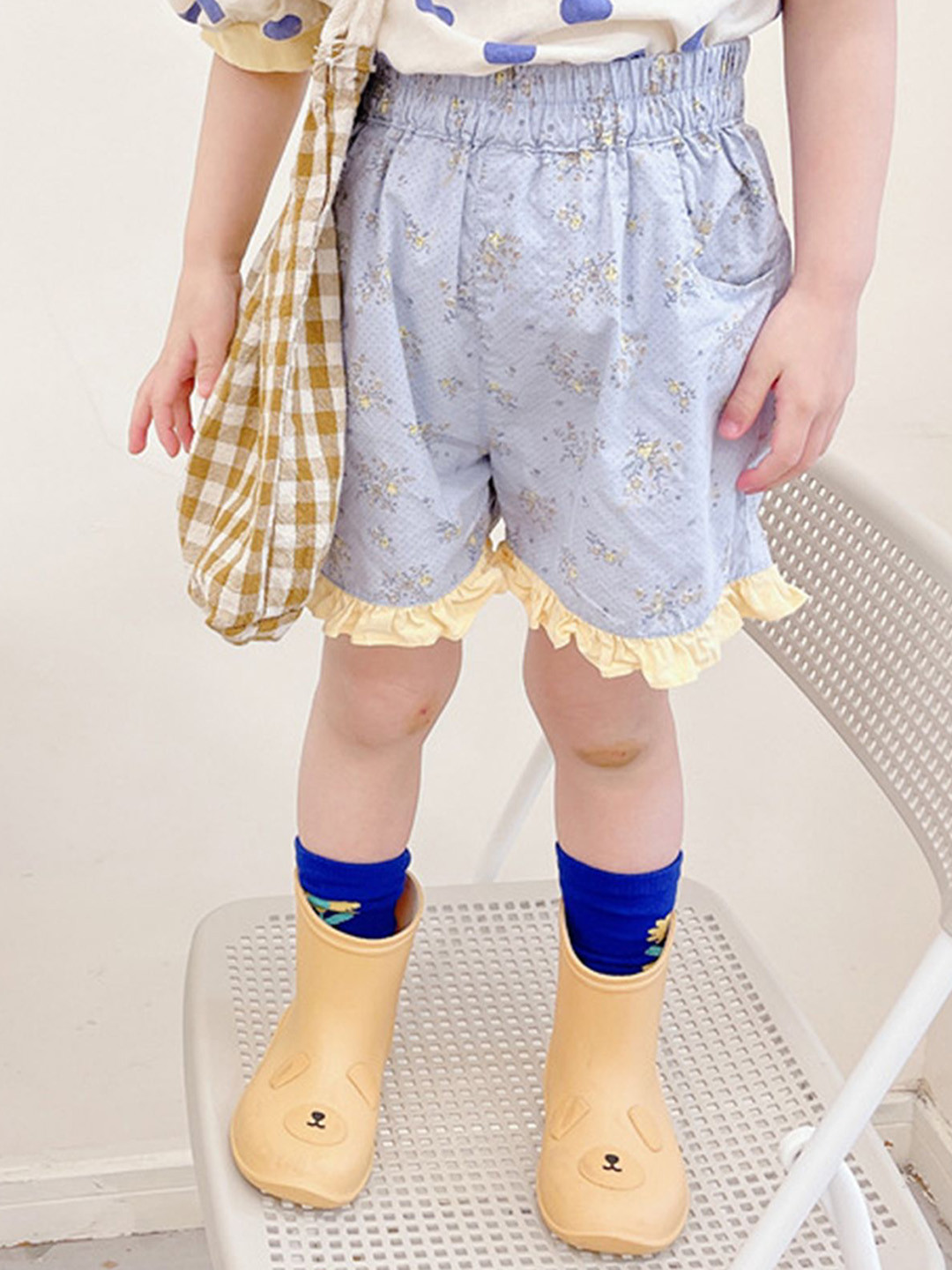 LULU & SKY Kids Printed Ruffle Hem Shorts