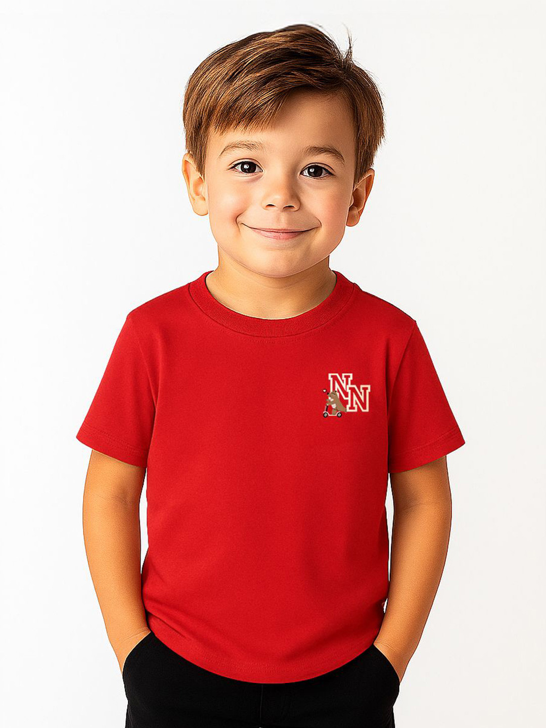 Nauti Nati Kids Sticker Print Cotton T-shirt