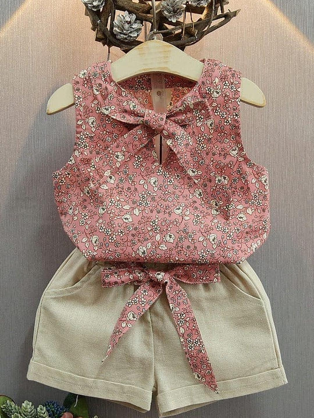 Lil Tomatoes Girls Pink Cotton Blend Clothing Set