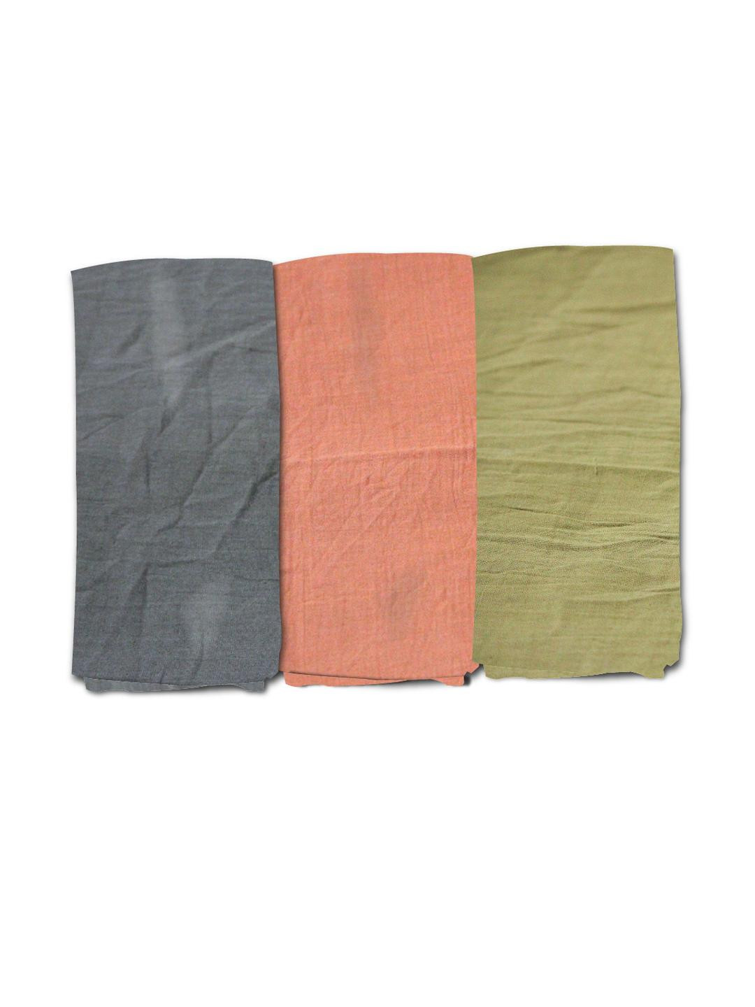 GRAZIO Infants Pack of 3 Natural Dyed Muslin Swaddles
