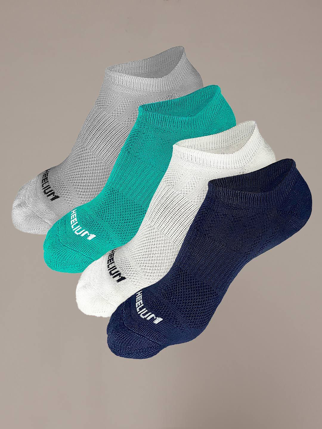 Heelium Men 4-Pcs Ankle-Length Ultra-Soft Socks