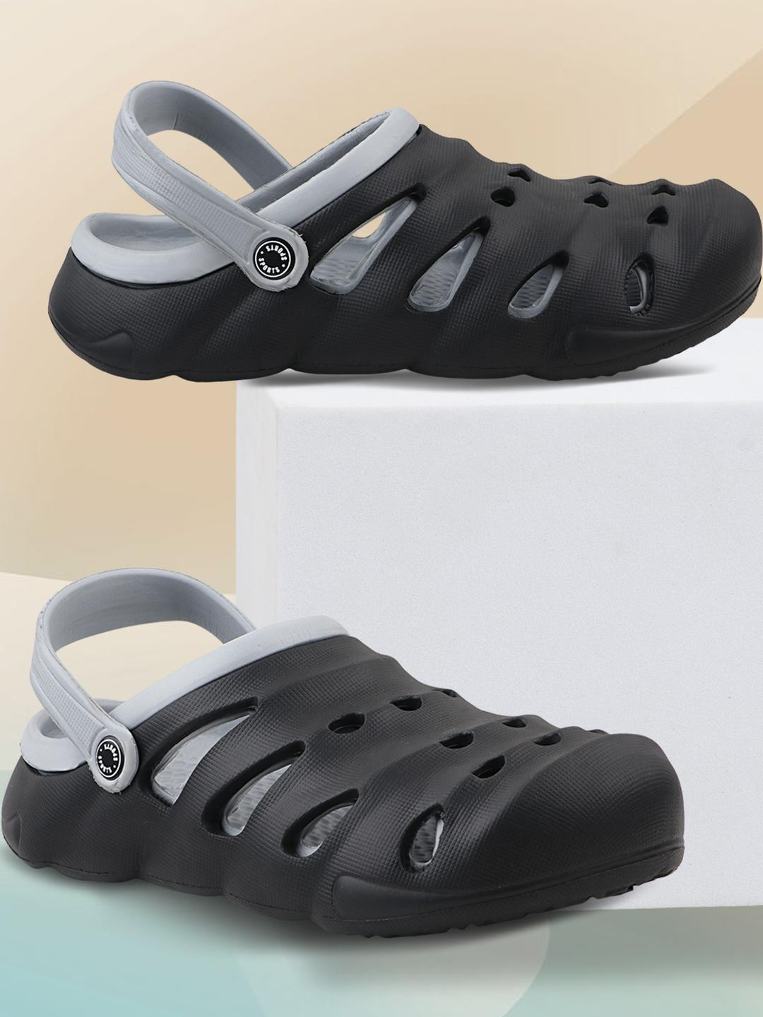 WARESH Men Black Flip Flops