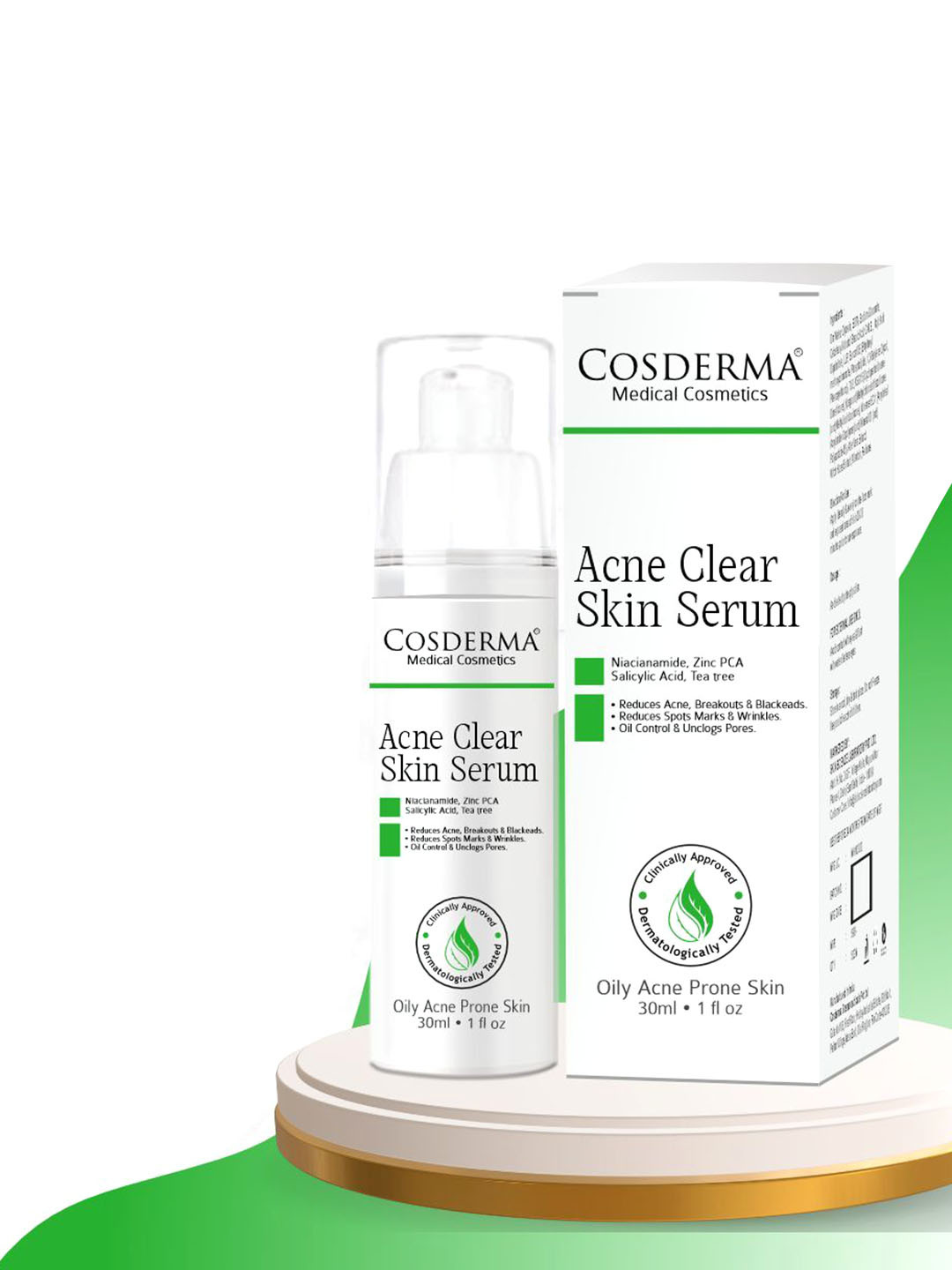 COSDERMA Acne Clear Skin Serum With Tea Tree Extract - 30 ml