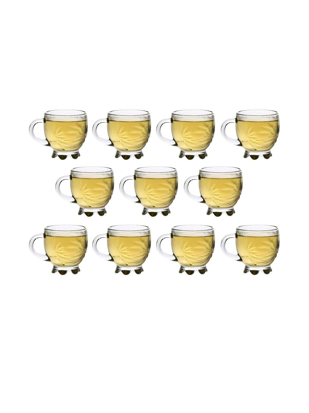 Somil Clear Glass Coffee & Tea Cup / Mug (100 Ml), Enjoy Your Drink in Style, 17 X 9.5 X 7.5 Cm, Pack of 11