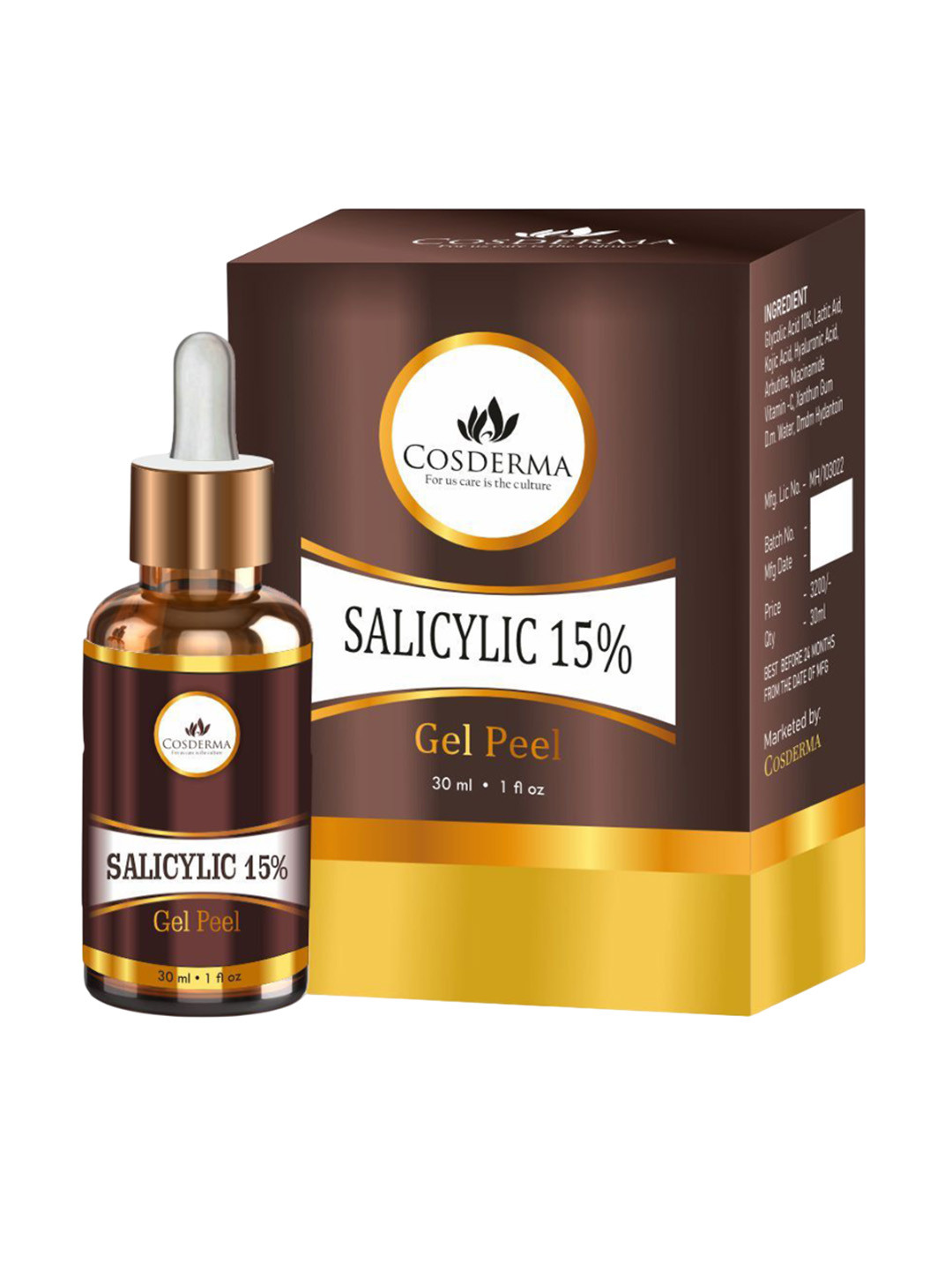 COSDERMA Salicylic 15% Gel Peel For Pores - 30 ml
