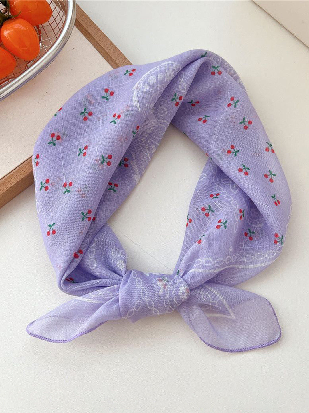 QUECY Cherry Printed Scarf