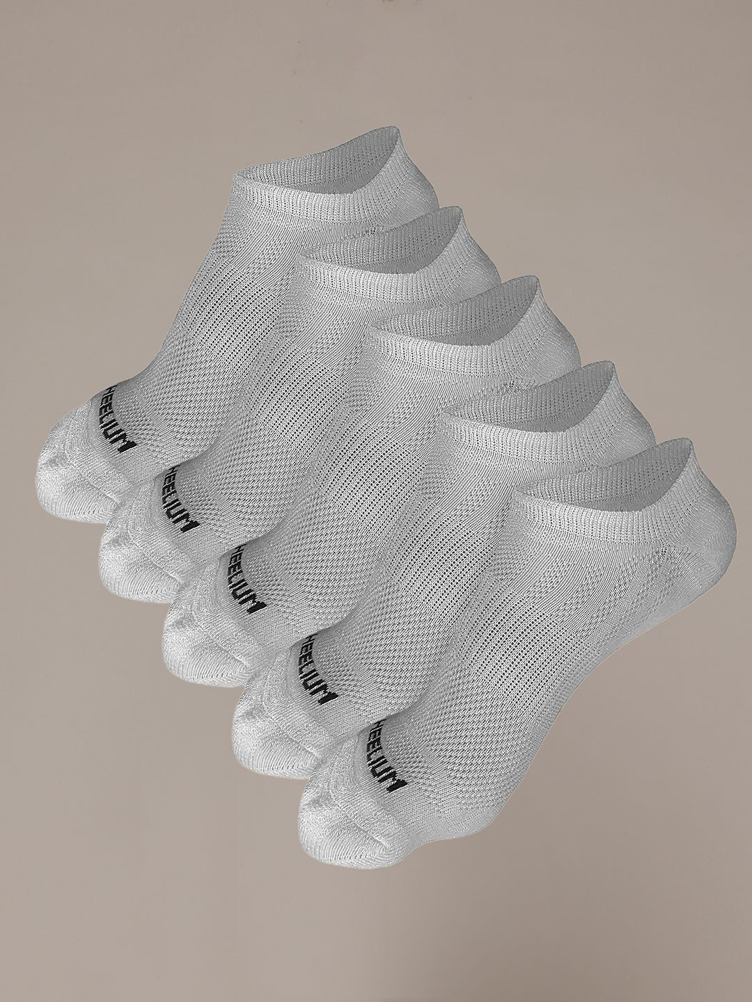 Heelium Men Pack Of 5 Printed Ankle Length Ultra-Soft, Thin & Breathable Socks