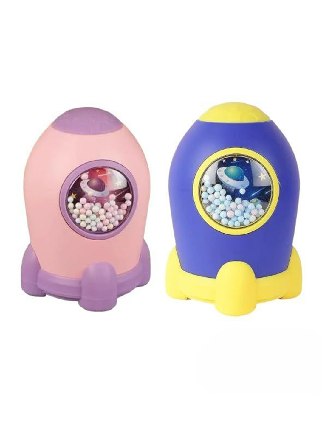 Kalra Magic Pink and Purple Money Bank Rocket Showpieces