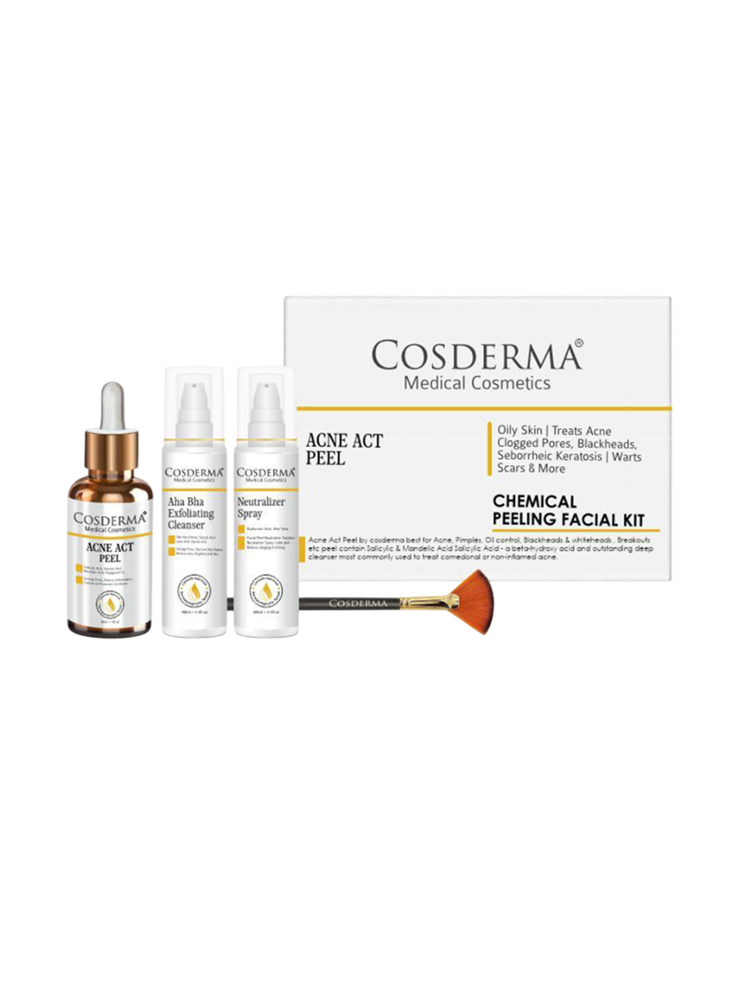 COSDERMA Acne Act Gel Peel Chemical Peeling Facial Kit - 230 ml