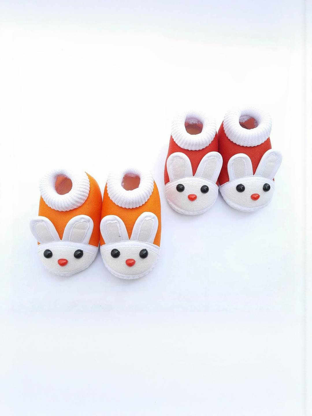 LMN CHILD CARE red,orange Unisex Kids Cotton Booties