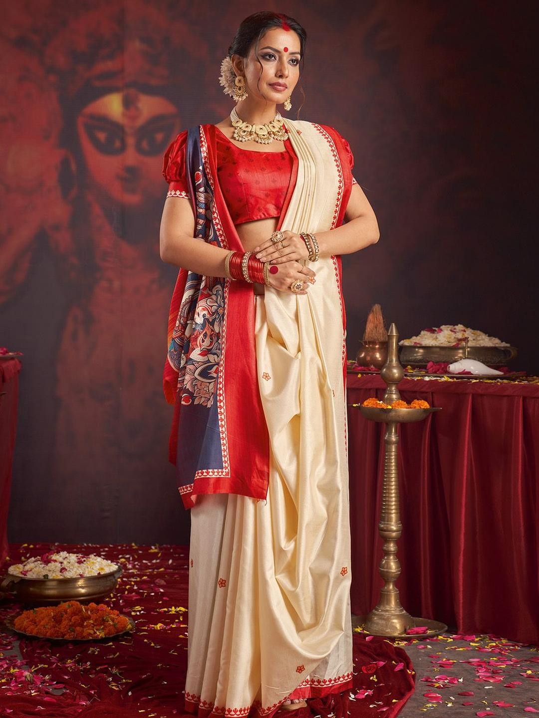 Mitera Silk Blend Garad Saree