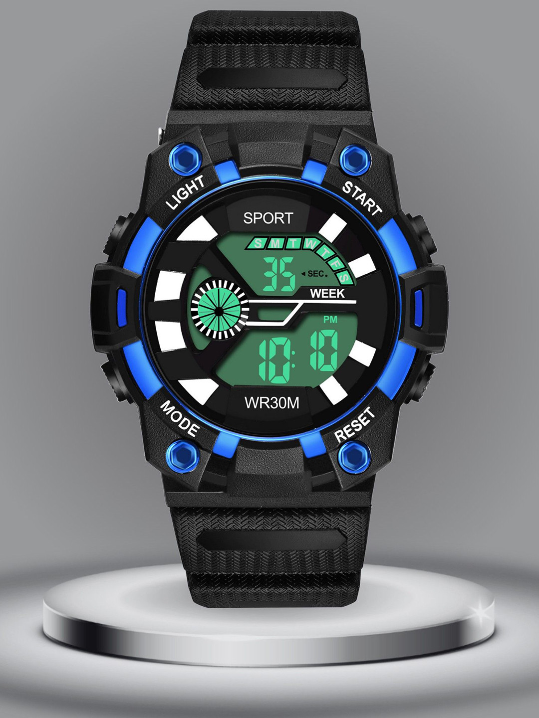 ON TIME OCTUS Kids Printed Dial & Straps Digital Watch DIGI-032 BLACK BLUE