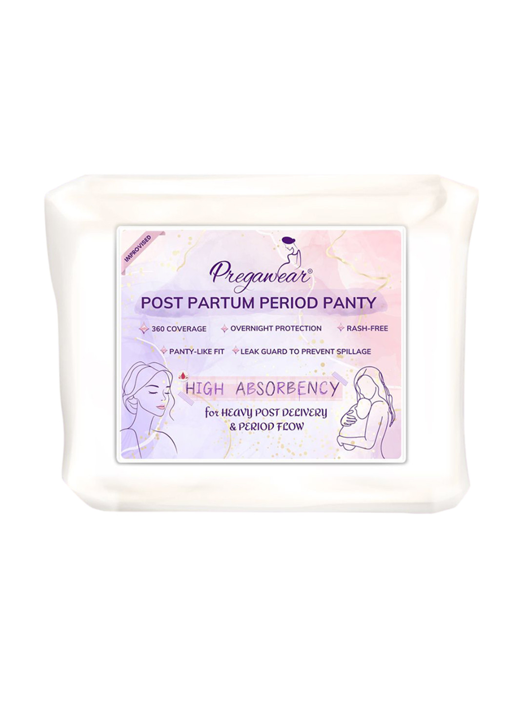 Pregawear 10 Pcs Post Partum After Delivery Period & Pregnancy Disposable Briefs
