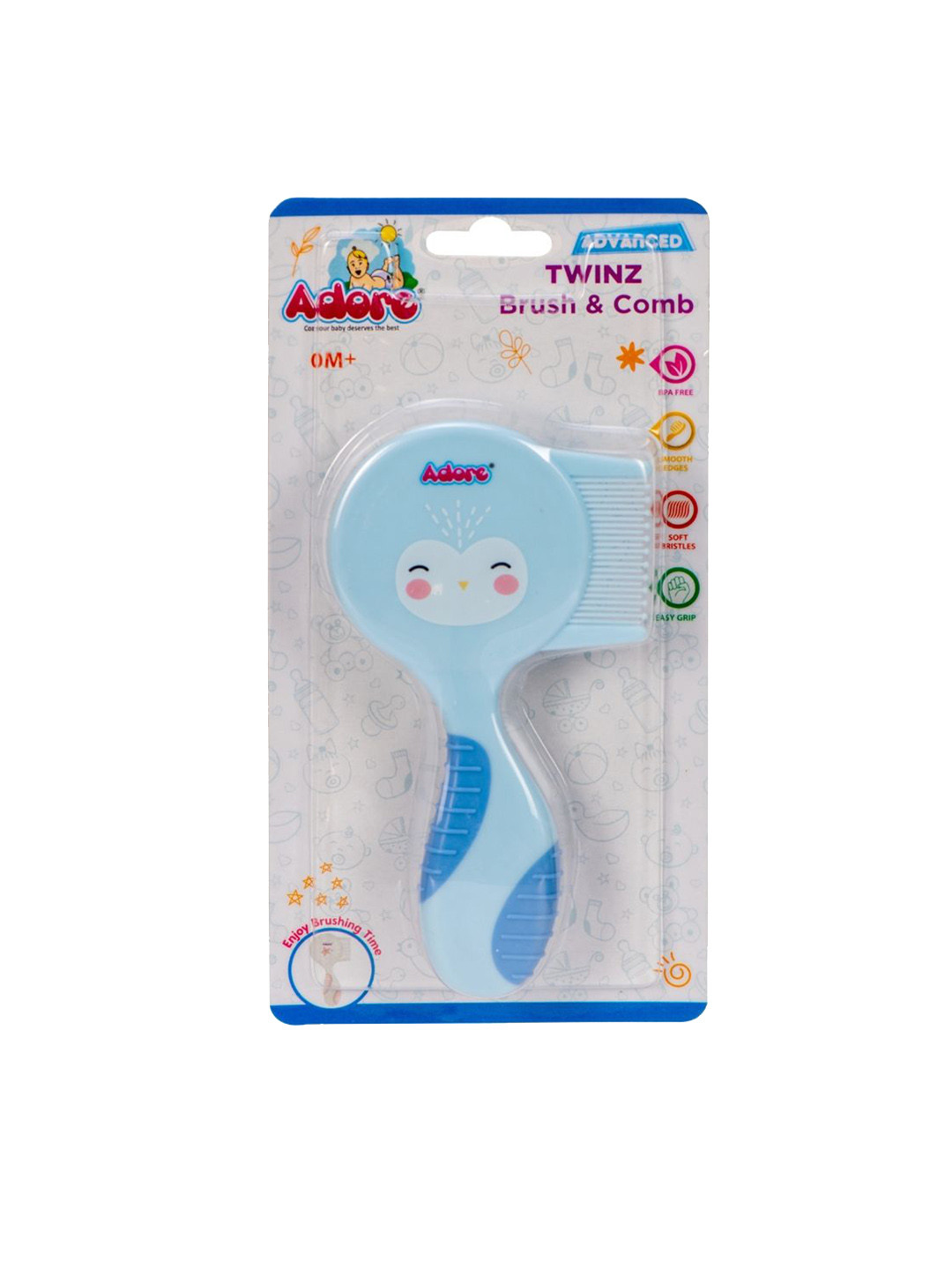 Adore Twinz Baby Brush & Comb- Blue