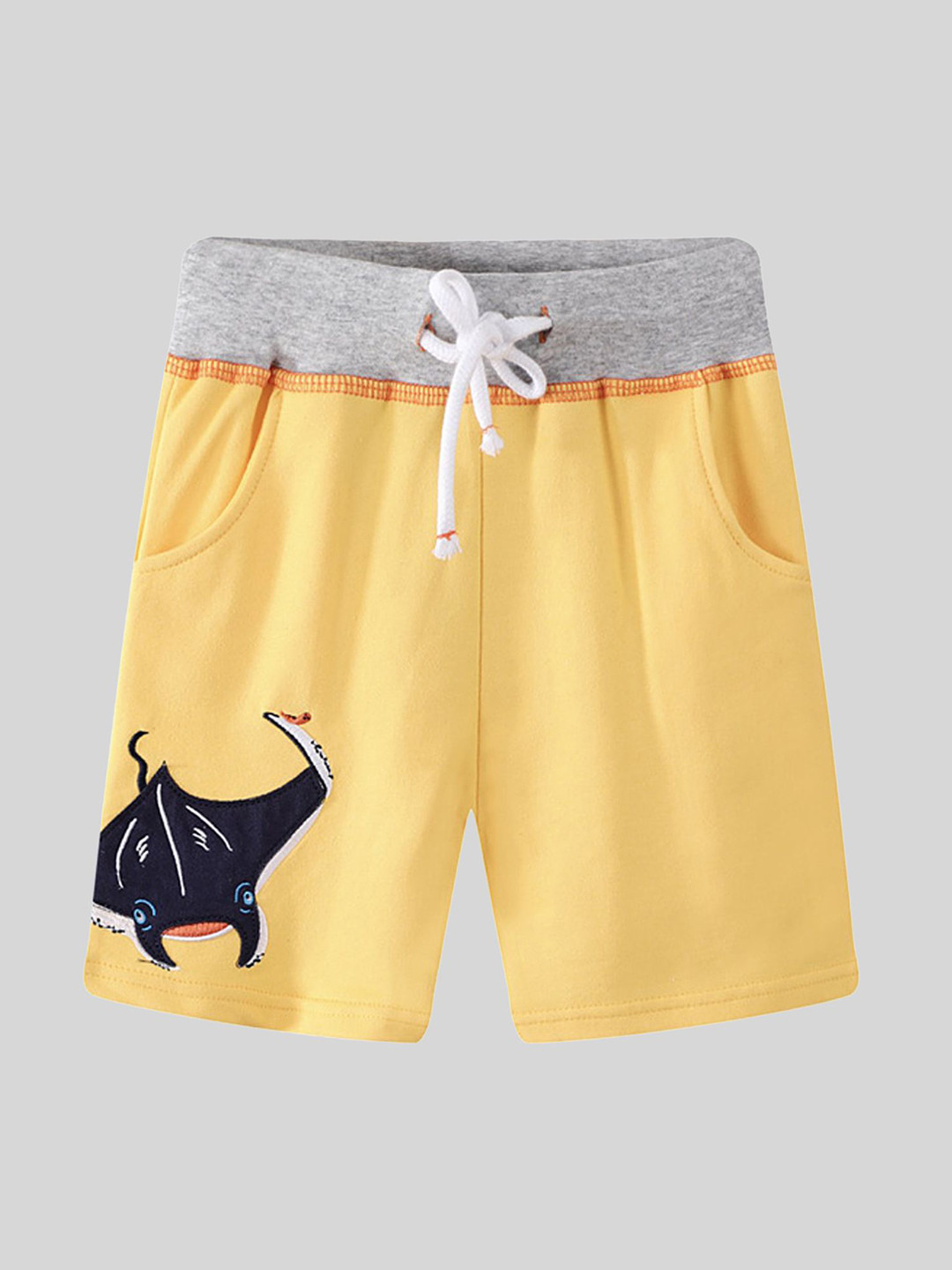 LULU & SKY Boys Cotton Graphic Printed Relaxed Fit High-Rise Knee Length Shorts