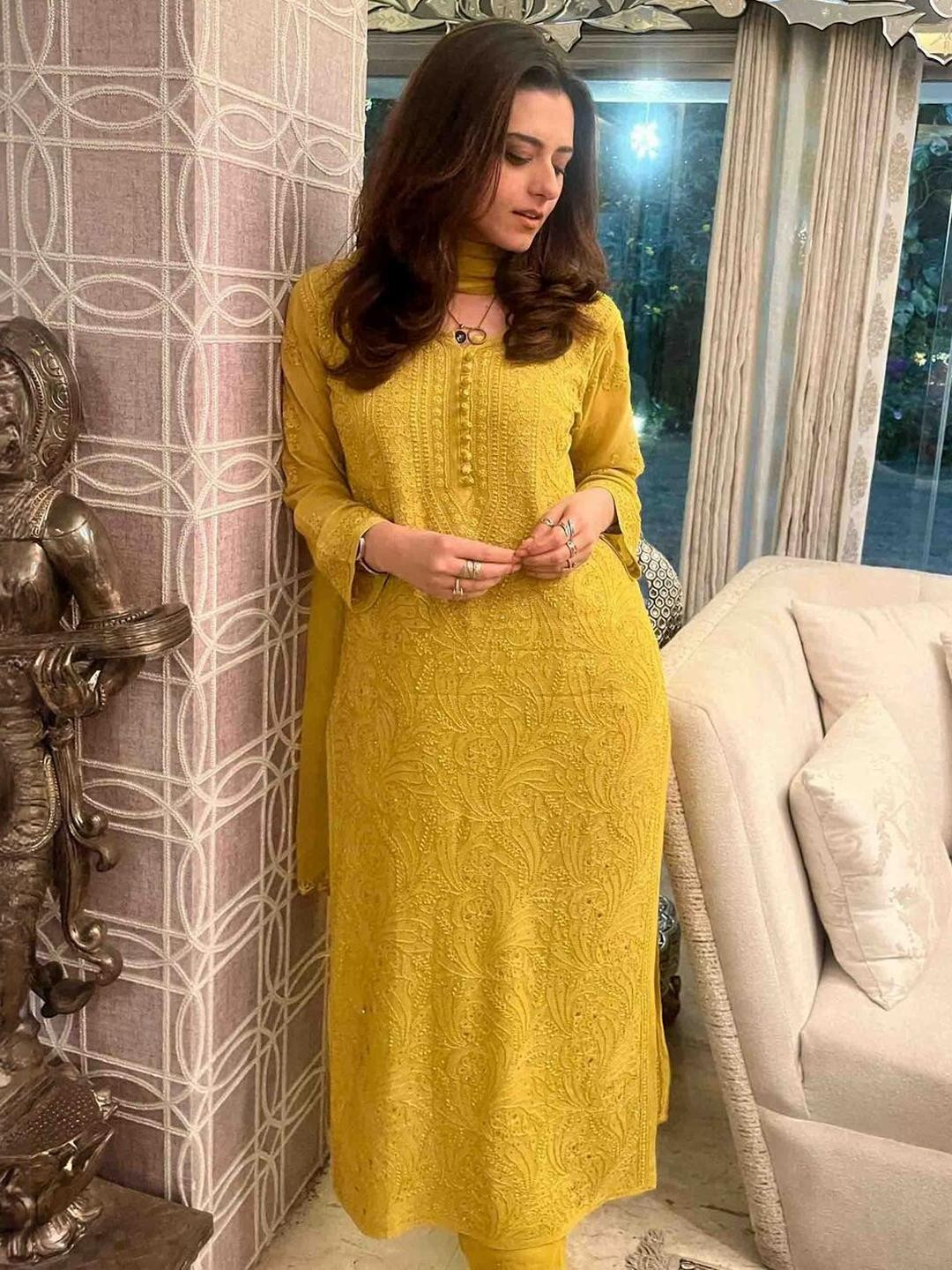 RIVAZ THREADS AND CO Women Ethnic Motifs Flared Sleeves Handloom Kurta