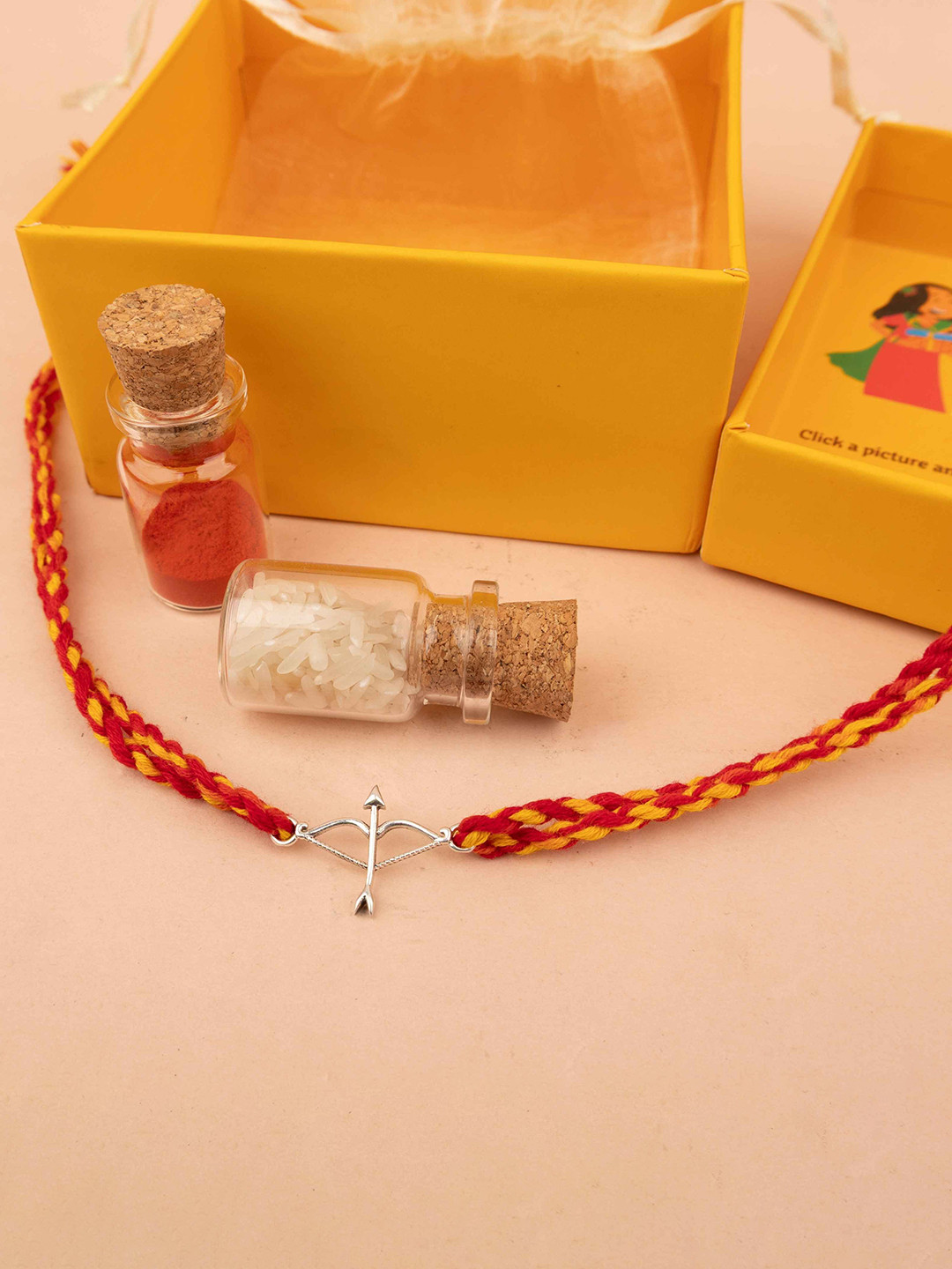 Shyle 925 Sterling Silver Shri Ram Baan Astra Thread Rakhi