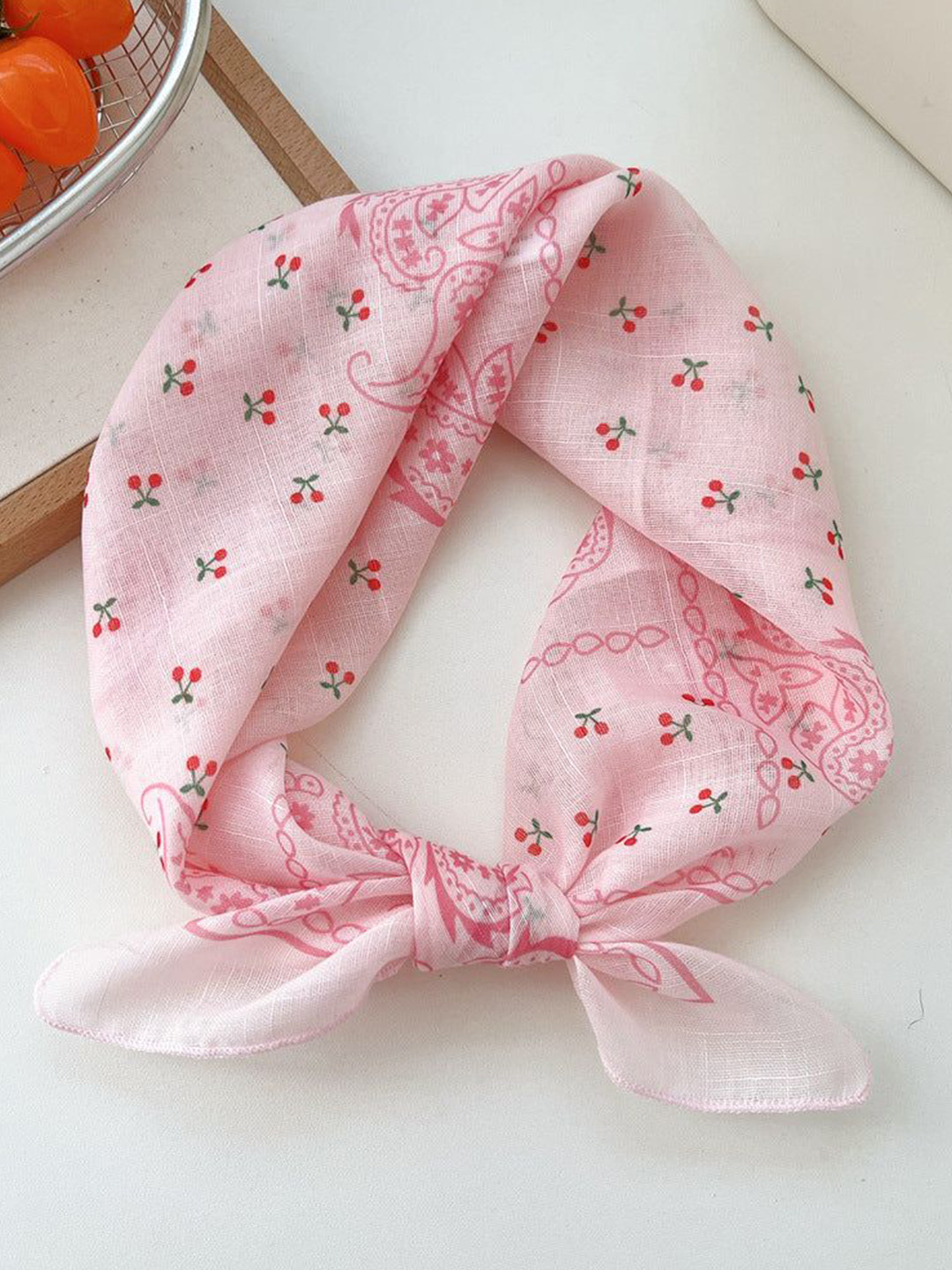 QUECY Cherry Printed Scarf