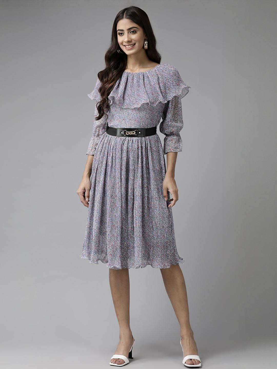 Grey Georgette Dresses