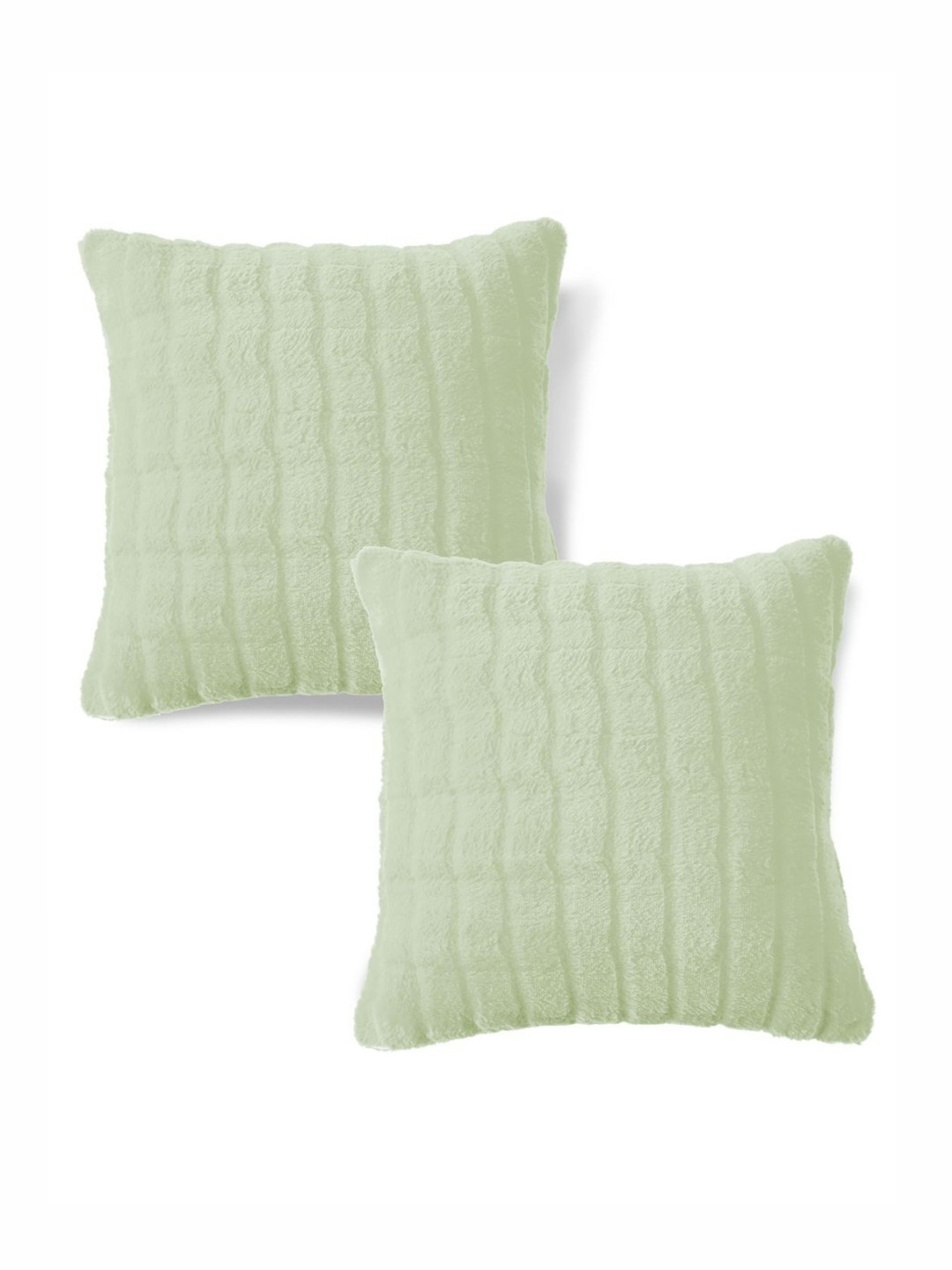 HOKIPO Green Set of 2 Plush Square Cushion Covers