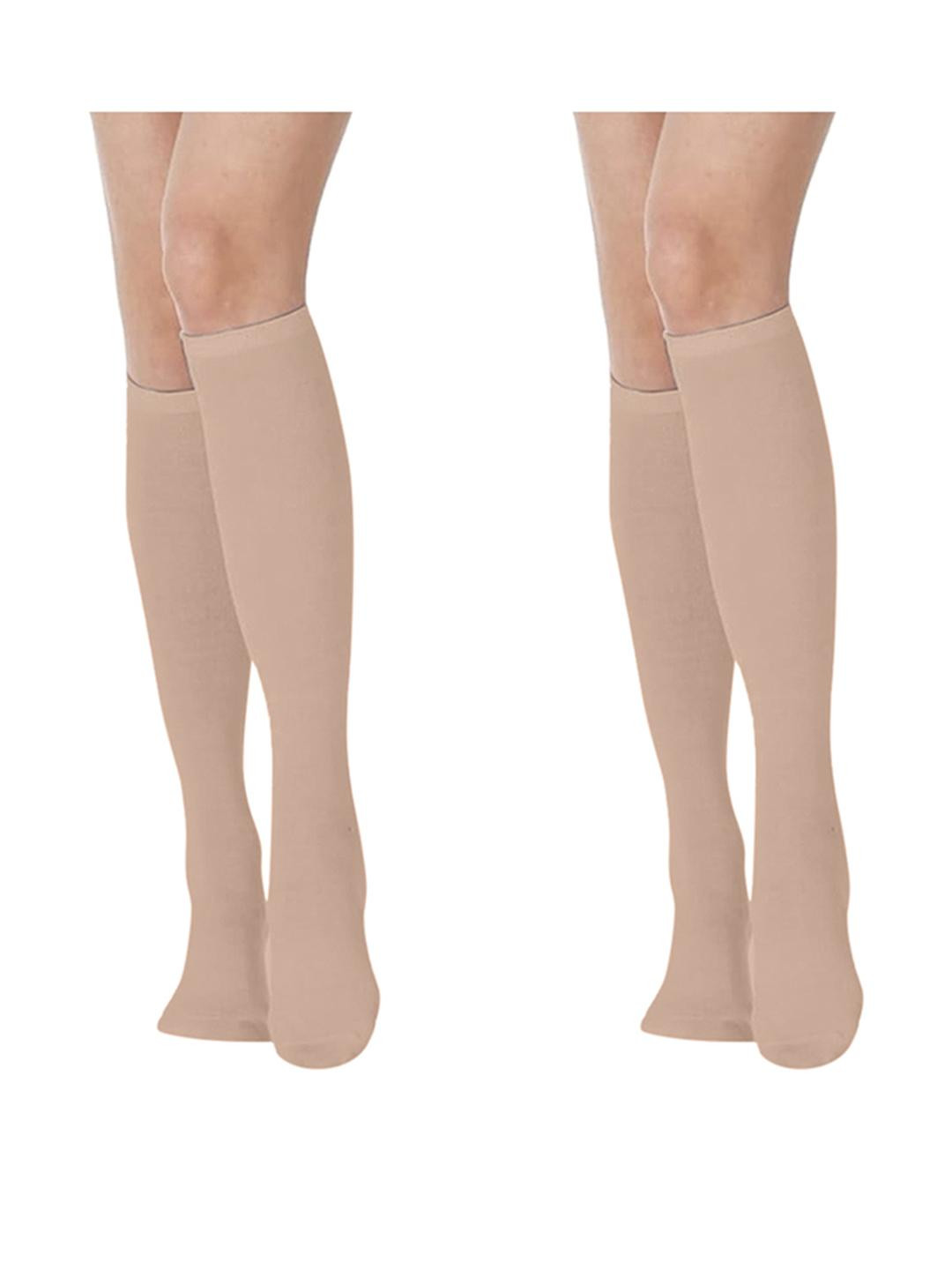 MUKHAKSH Women Beige Socks