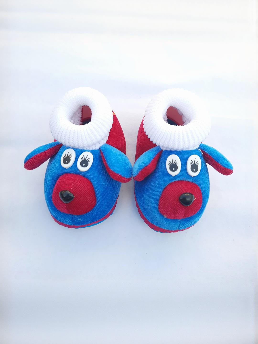 LMN CHILD CARE Kids Blue Cotton Booties