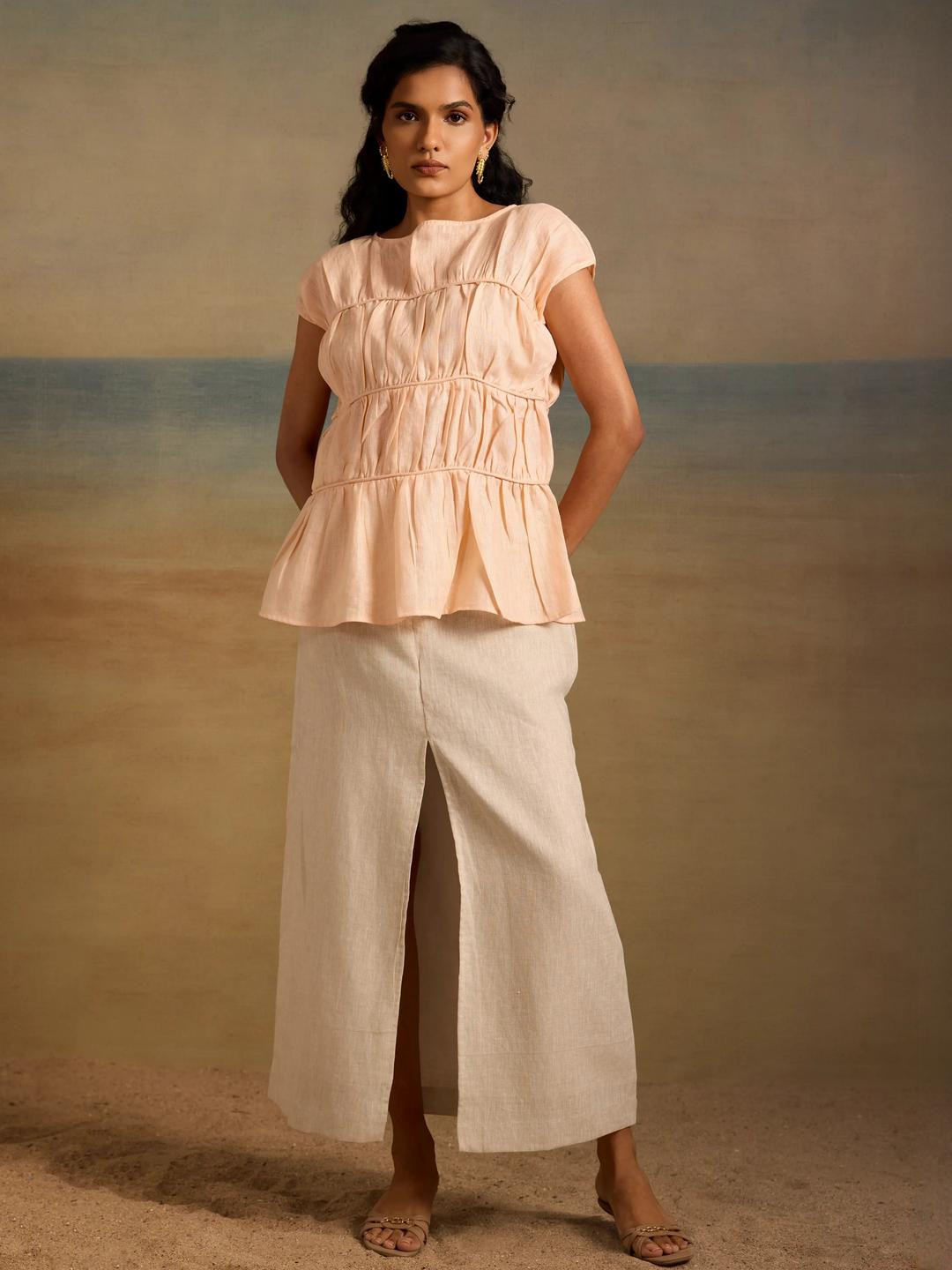 dhaaga Women Faye Round Neck Casual Top