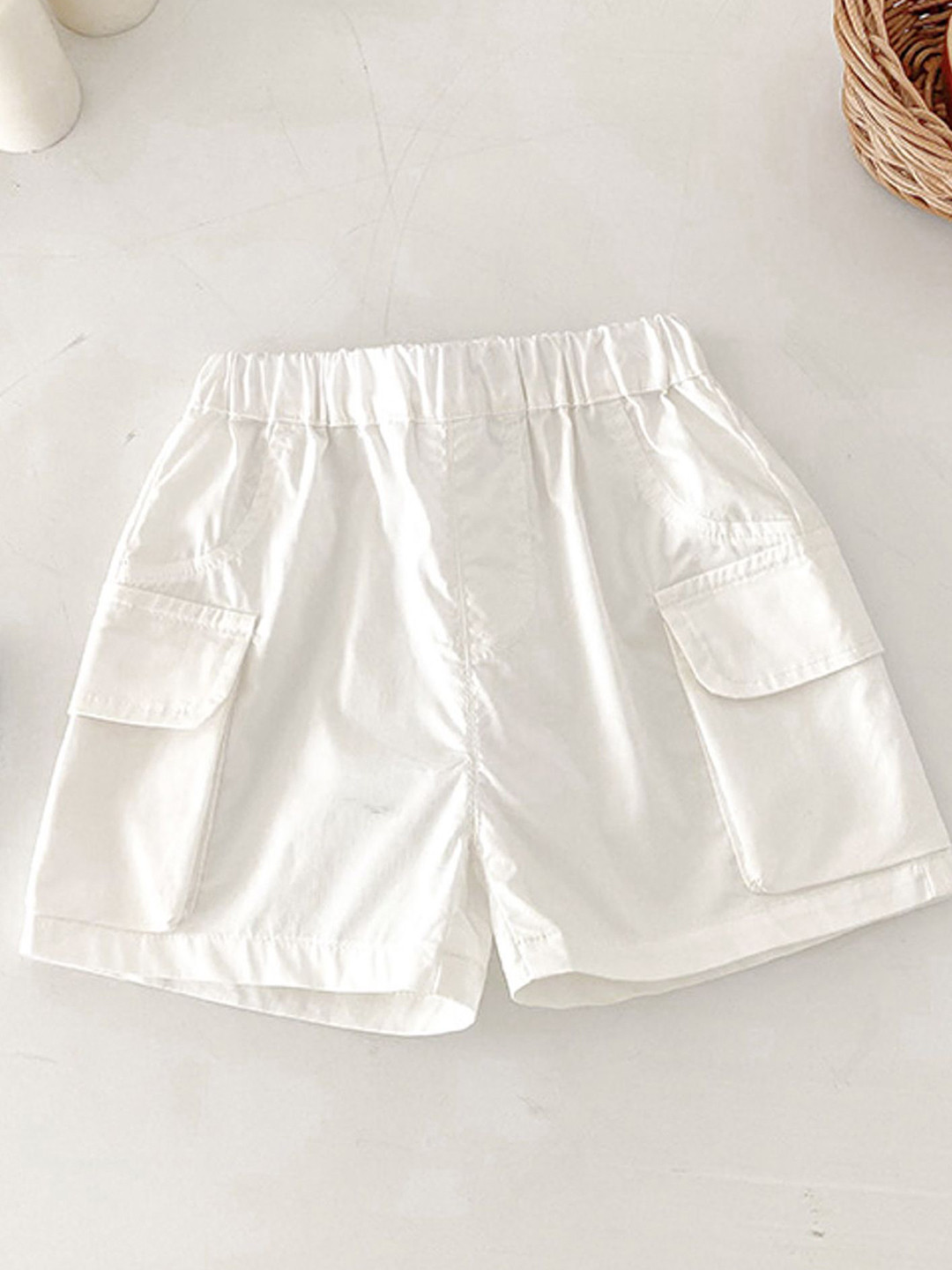 LULU & SKY Boys Loose Wide Fit Cotton High-Rise Cargo Shorts